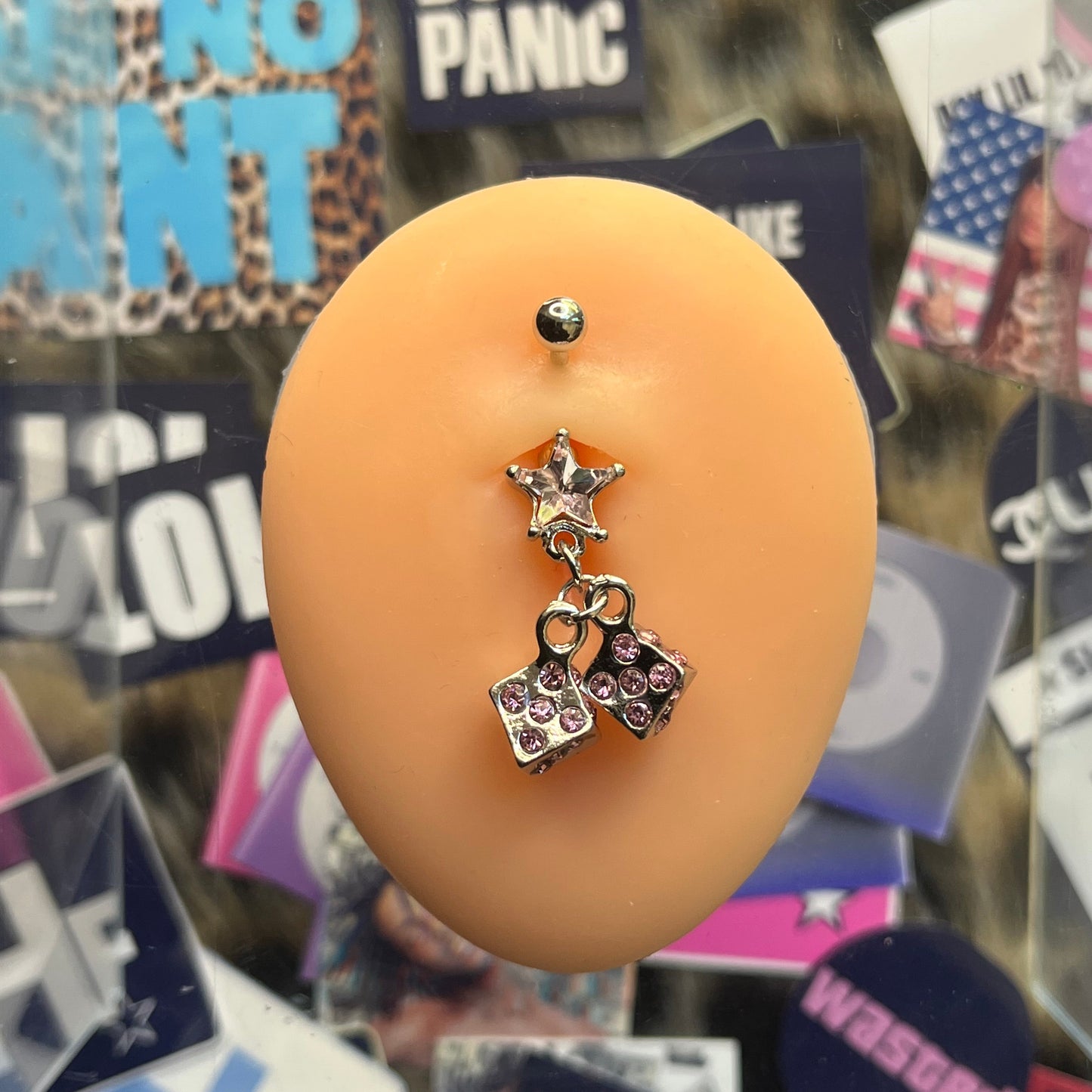 Roll The Dice Belly Ring